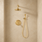Handcrafted Brass Shower System with Rainfall Head & Handheld Wand