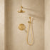 Handcrafted Brass Shower System with Rainfall Head & Handheld Wand