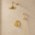 Handcrafted Brass Shower System with Rainfall Head & Handheld Wand