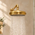 Handcrafted Brass Shower System with Rainfall Head & Handheld Wand