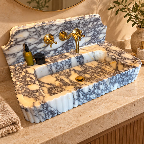Handcrafted Brass Wall-Mounted Faucet with Classic Cross Handles
