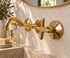 Handcrafted Brass Wall-Mounted Faucet with Classic Cross Handles