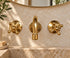 Handcrafted Brass Wall-Mounted Faucet with Classic Cross Handles