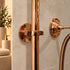 Handcrafted Copper Rain Shower System with Handheld Shower