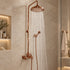 Handcrafted Copper Rain Shower System with Handheld Shower