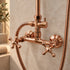 Handcrafted Copper Rain Shower System with Handheld Shower
