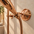 Handcrafted Copper Rain Shower System with Handheld Shower