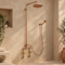 Handcrafted Copper Rain Shower with Vintage Bell Shower Head