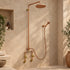 Handcrafted Copper Rain Shower with Vintage Bell Shower Head