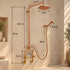 Handcrafted Copper Rain Shower with Vintage Bell Shower Head