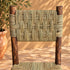 Handcrafted Dark Wood Dining Chair with Woven Natural Fiber Seat & Backrest – Rustic Moroccan Boho Chair