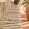 Handcrafted Dark Wood Dining Chair with Woven Natural Fiber Seat & Backrest – Rustic Moroccan Boho Chair