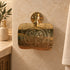 Handcrafted Hammered Brass Toilet Paper Holder – Wall-Mounted