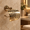Handcrafted Hammered Brass Toilet Paper Holder – Wall-Mounted