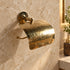 Handcrafted Hammered Brass Toilet Paper Holder – Wall-Mounted