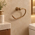 Handcrafted Engraved Brass Towel Ring – Moroccan Wall-Mounted Bathroom