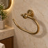 Handcrafted Engraved Brass Towel Ring – Moroccan Wall-Mounted Bathroom