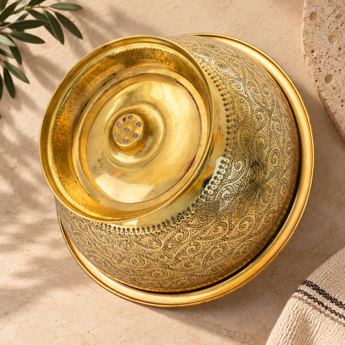 Handcrafted Brass Kitchen Sink Basket Strainer Drain with Removable Filter