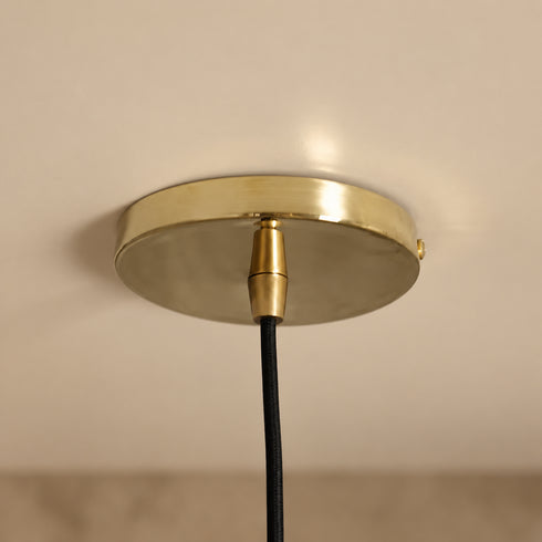 Handcrafted Hammered Brass Cylinder Pendant Light