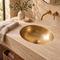Handcrafted Hammered Brass Oval Sink – Unlacquered Moroccan Basin