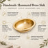 Handcrafted Hammered Brass Oval Sink – Unlacquered Moroccan Basin