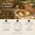 Handcrafted Hammered Brass Oval Sink – Unlacquered Moroccan Basin