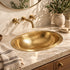 Handcrafted Hammered Brass Oval Sink – Unlacquered Moroccan Basin