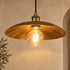 Handcrafted Hammered Brass Pendant Light – Vintage Bowl Ceiling Lamp