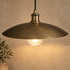 Handcrafted Hammered Brass Pendant Light – Vintage Bowl Ceiling Lamp