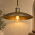 Handcrafted Hammered Brass Pendant Light – Vintage Bowl Ceiling Lamp