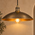 Handcrafted Hammered Brass Pendant Light – Vintage Bowl Ceiling Lamp