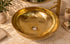 Handcrafted Hammered Brass Round Vessel Sink
