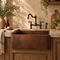 Handcrafted Hammered Copper Farmhouse Apron-Front Kitchen Sink