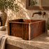 Handcrafted Hammered Copper Farmhouse Apron-Front Kitchen Sink