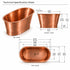 Handcrafted moroccan Hammered Copper Freestanding Soaking Bathtub