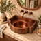 Handcrafted Hammered Copper Wall Sink Collection – Small, Medium & Large