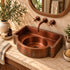 Handcrafted Hammered Copper Wall Sink Collection – Small, Medium & Large