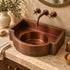 Handcrafted Hammered Copper Wall Sink Collection – Small, Medium & Large