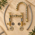 Handcrafted Moroccan Brass Bridge Faucet with Black & Ivory Inlay