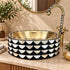 Handcrafted Moroccan Brass Faucet with Black & White Inlay