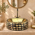 Handcrafted Moroccan Brass Faucet with Black & White Inlay