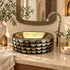 Handcrafted Moroccan Brass Faucet with Black & White Inlay