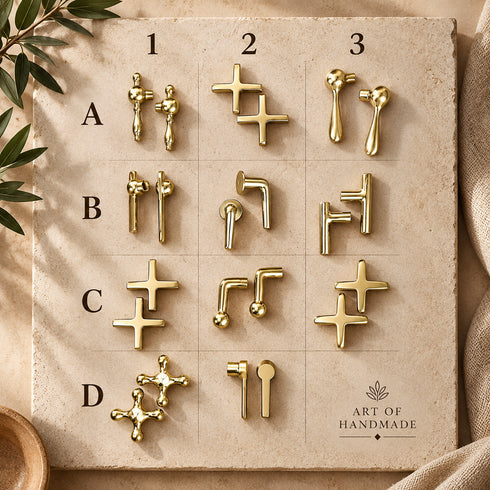 Handcrafted Moroccan Brass Sink & Faucet Set with Complete Installation Kit