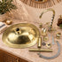 Handcrafted Moroccan Brass Sink & Faucet Set with Installation Accessories