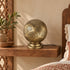Handcrafted Moroccan Brass Table Lamp – Pierced Metal Globe Light