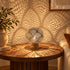 Handcrafted Moroccan Brass Table Lamp – Pierced Metal Globe Light