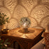 Handcrafted Moroccan Brass Table Lamp – Pierced Metal Globe Light