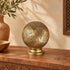 Handcrafted Moroccan Brass Table Lamp – Pierced Metal Globe Light