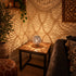 Handcrafted Moroccan Brass Table Lamp – Pierced Metal Lantern with Warm Ambient Light & Decorative Shadow Patterns