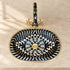 Handcrafted Moroccan Brass Wall-Mounted Basin Stand with Decorative Faucet